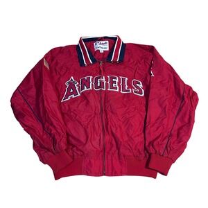 Majestic Los Angeles Angels Baseball Jacket Red MLB Authentic Collection Size L